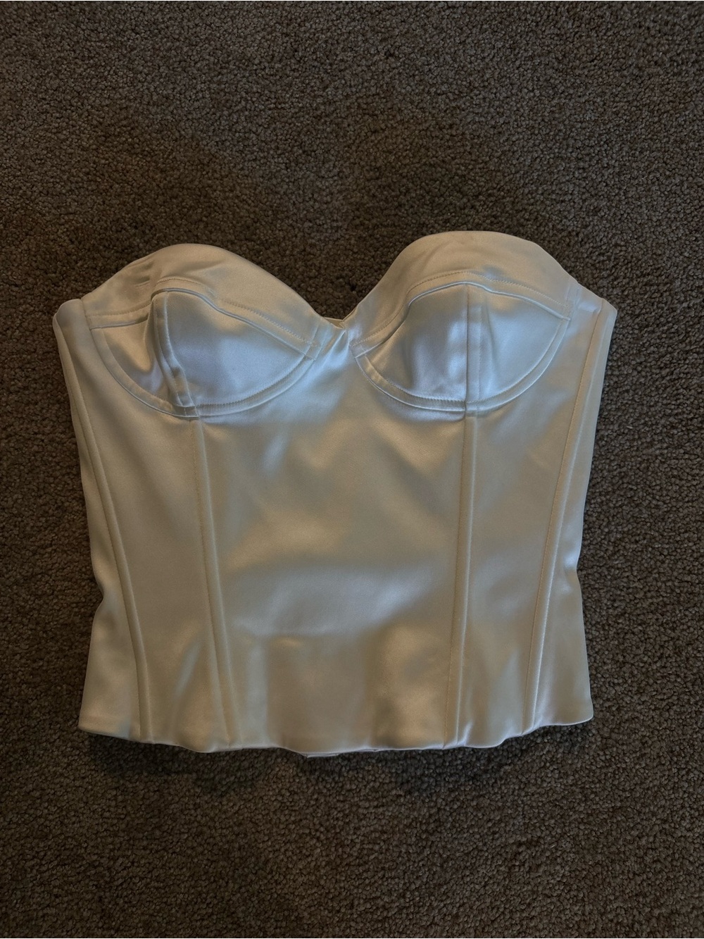 Aritzia TEN Satin White Top